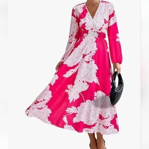 Pink Floral Maxi Dress